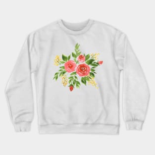 Floral composition with roses Crewneck Sweatshirt